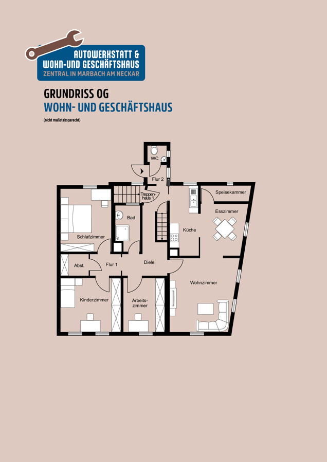 Grundriss OG Wohn- und Geschäftshaus