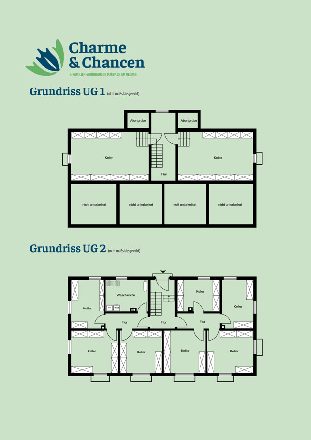 Grundriss UG 1 und UG 2