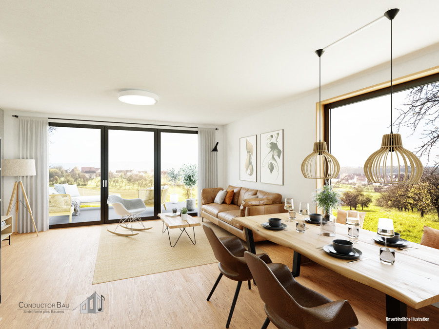 Wohnzimmer EG Ansicht 1